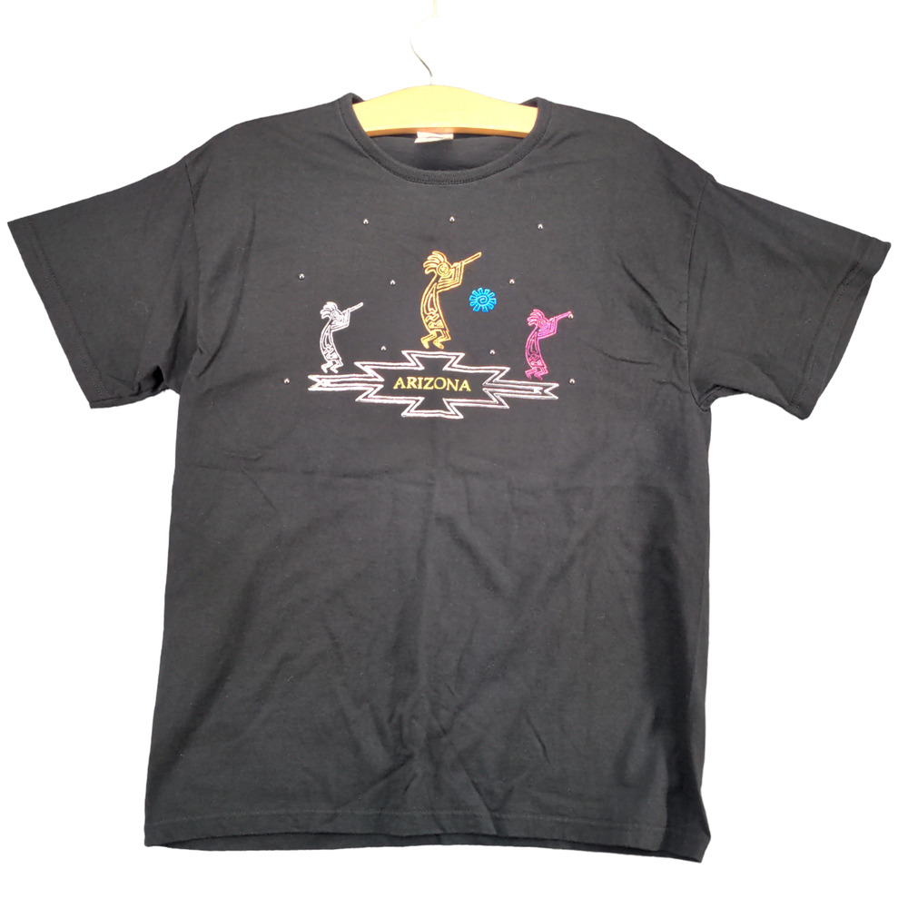Delta Men's Arizona T-Shirt Black Medium Short Sleeve Crew Neck Preshrunk Cotton